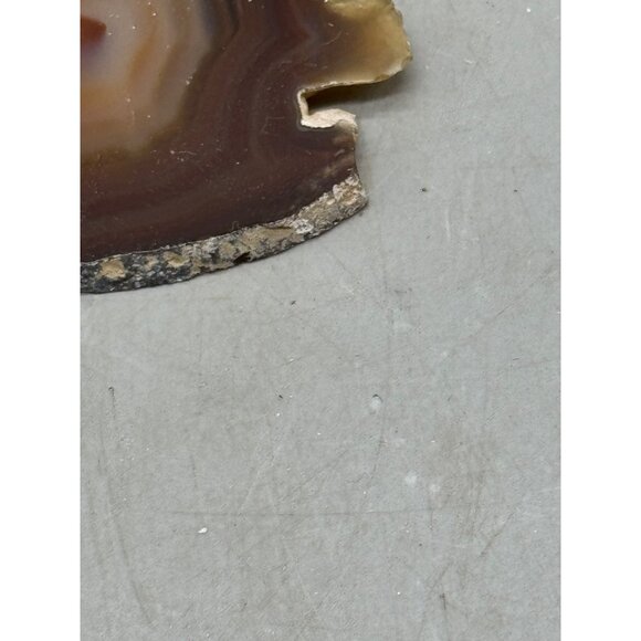 Polished Banded Agate Slice With Natural Edges & Earthy Tones READ - Picture 8 of 10